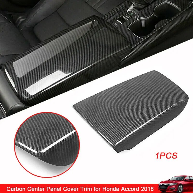 

Fits For Honda Accord 2018-2020 Carbon Fiber Look Center Console Armrest Box Panel Cover Trim Car Accessories