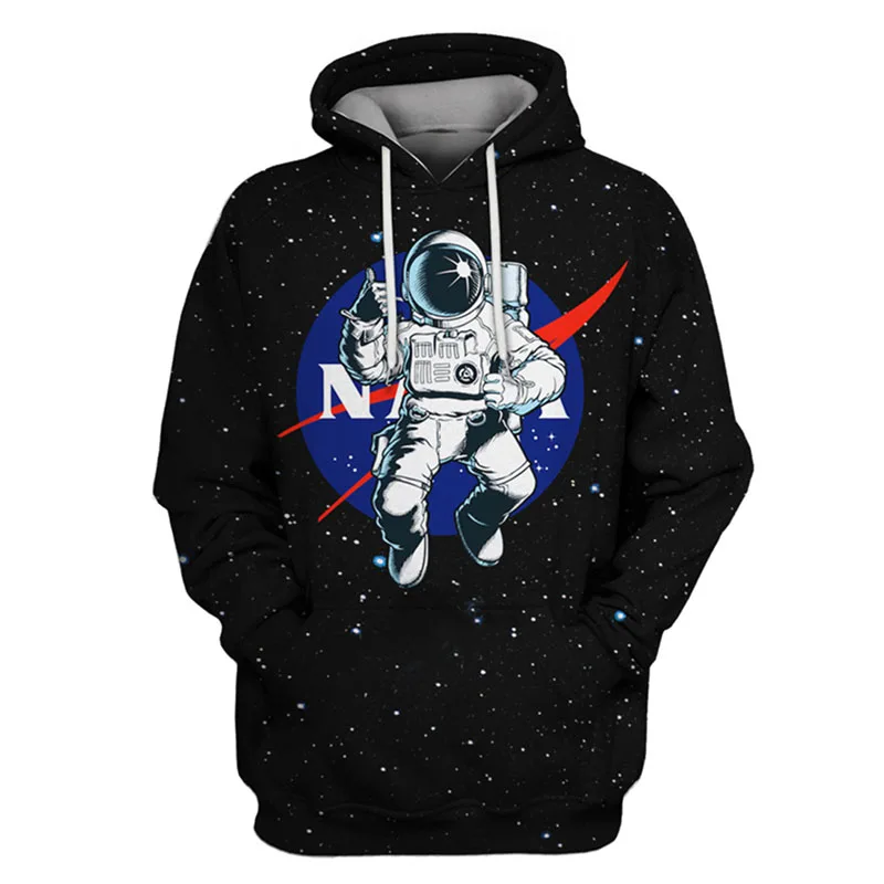 3D Print Armstrong Spacesuit bluzy mężczyźni/kobiety Casual astronauta Spacesuit bluzy Streetwear odzież płaszcze typu Oversized