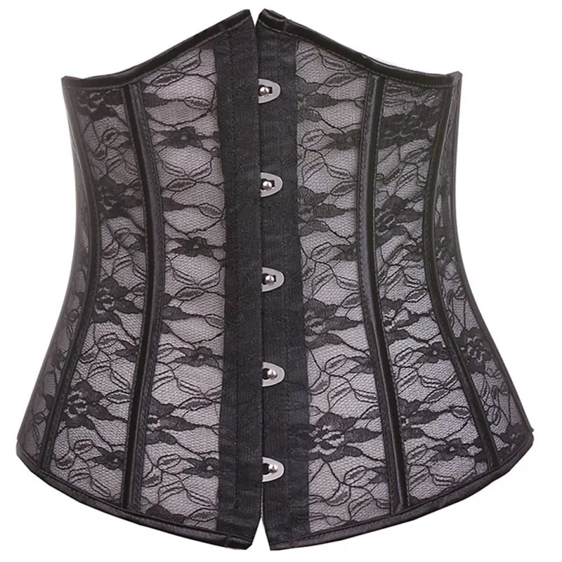 Court Vintage Lace Corset Female Underbust Body Shaper Women Body Slimming Chest Harness Chest Compression F0046 CACARE