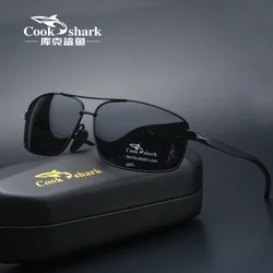 Cocinar Shark-gafas de sol con cambio de Color para hombre, lentes de sol con polarización de marea, espejo para Conductor, gafas de conducción con visión nocturna