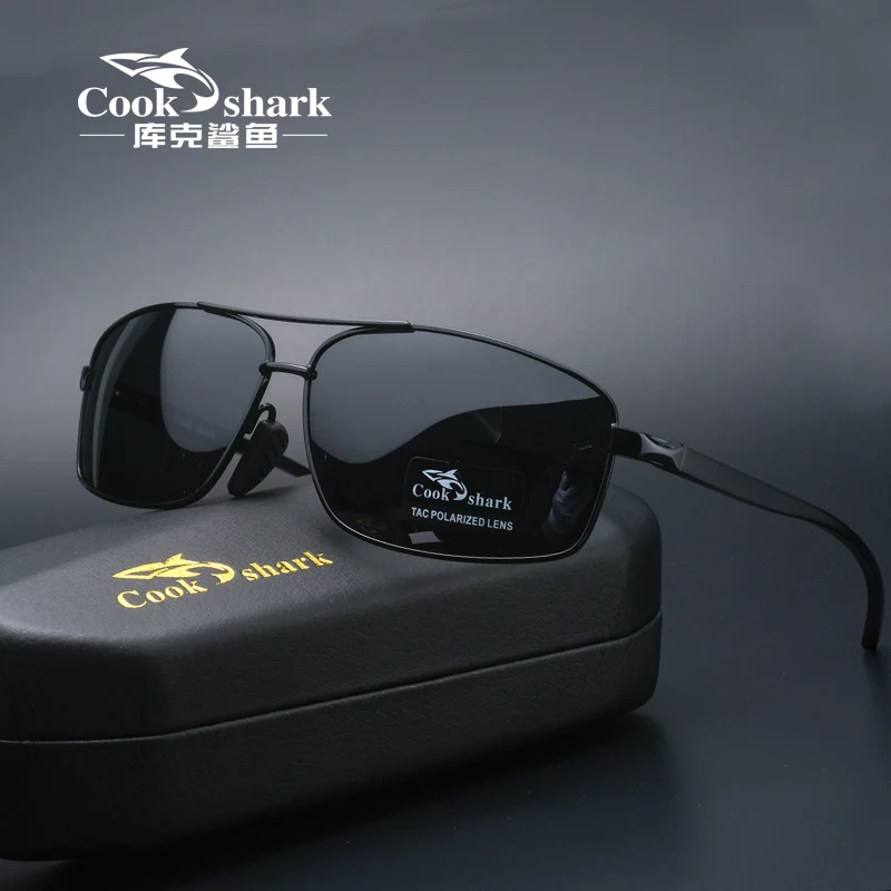 Cook Shark Nowe okulary przeciwsłoneczne zmieniające kolor Męskie okulary przeciwsłoneczne Tidal Polaryzacja Lusterko kierowcy Okulary noktowizyjne do jazdy