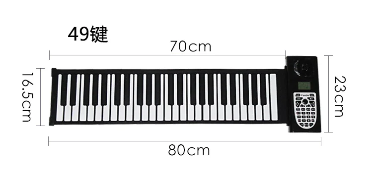 Children's kids Musical toys piano Practice Player 49 Keypad Portable Folding Soft kids early Beginner Instrument With Speaker