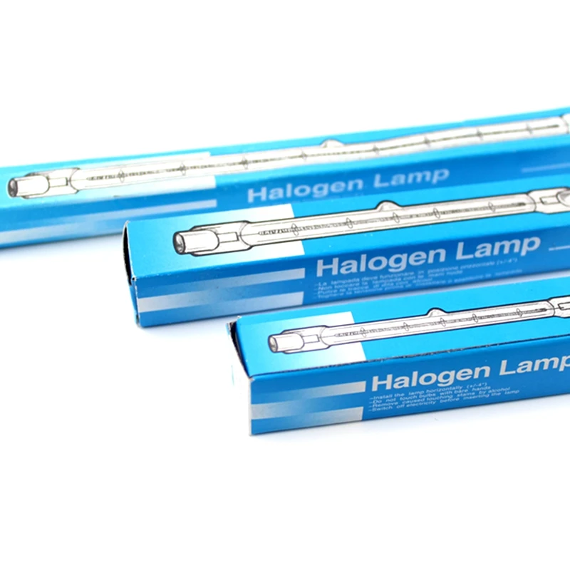 Bioelab-tubos transparentes para tienda de trabajo, bombillas halógenas tradicionales, 100W, 500W, 1000W, 1500W, 200-240Vac, 78mm, 118mm, 189mm, 8