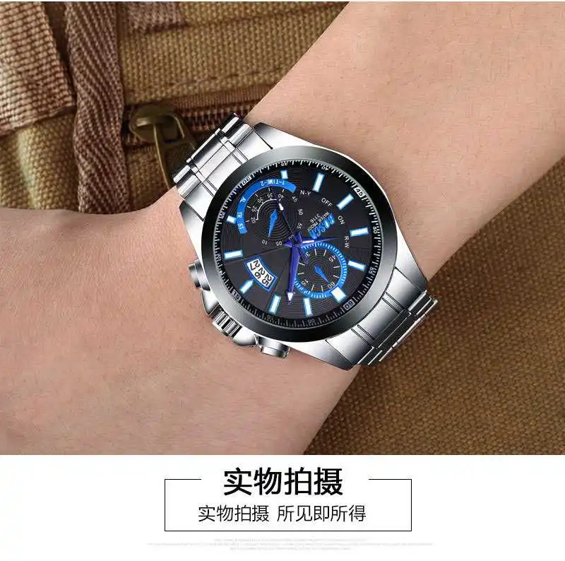 Luxury Brand BOSCK Casual Business Watch Men Stainless Steel Water Resistant Quartz Clock Auto Day Date Watches Montre Homme