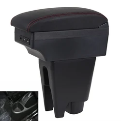 For Peugeot 107 armrest box central Store content box car-styling decoration accessory part With cup holder USB