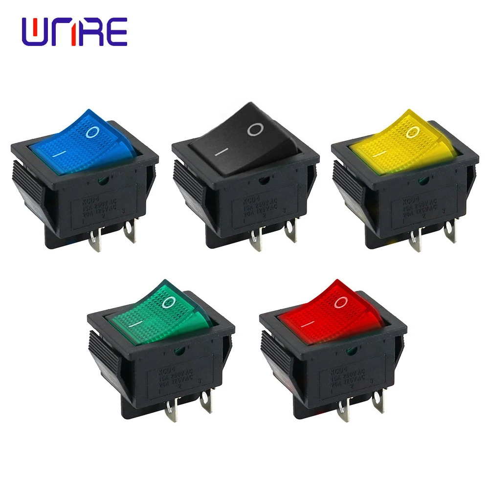 KCD4 Rocker Switch ON-OFF 2 Position 4 Pins /6 Pins Electrical equipment With Light Power Switch 16A 250VAC/ 20A 125V