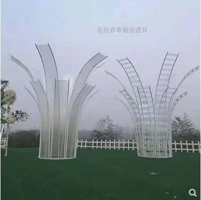 

New wedding props free bending sunshine board hotel pillar tree large wedding stage decoration decoration