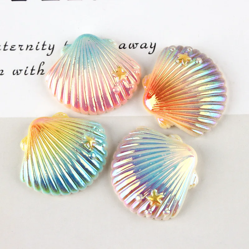 6pcs Colorful Shell Charms For Slime DIY Polymer Filler Addition Resin Accessories Toys  Modeling Clay Kit For Children