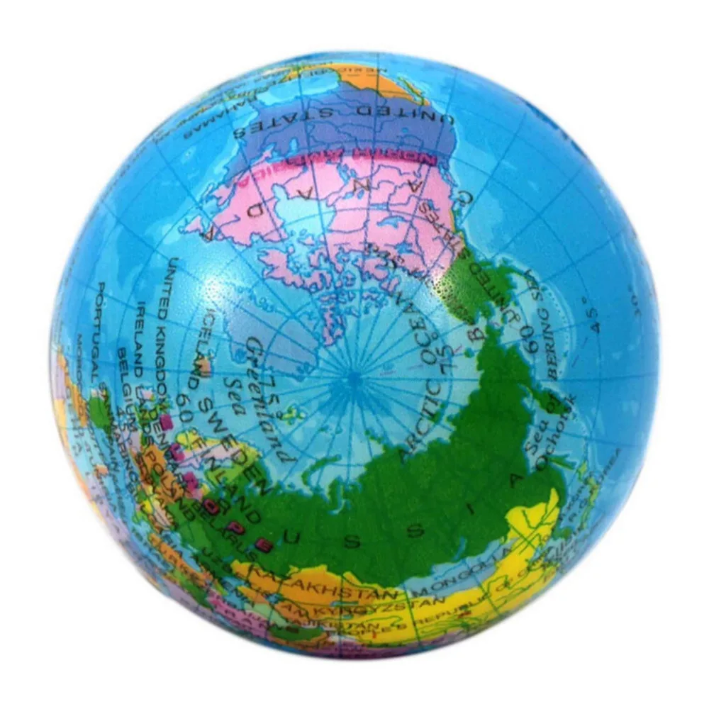 Inflatable Globe World Earth Ocean Map Ball Geography Learning Educational Beach Ball Kids Toy Home Office Decoration