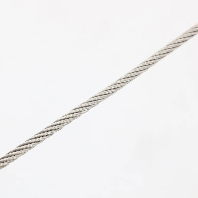 Corda de fio de aço inoxidável, 304 m/10m, levantamento de pesca macio, cabo de 1/8 pol. 7x19 varal de roupas, diâmetro 3mm/4mm