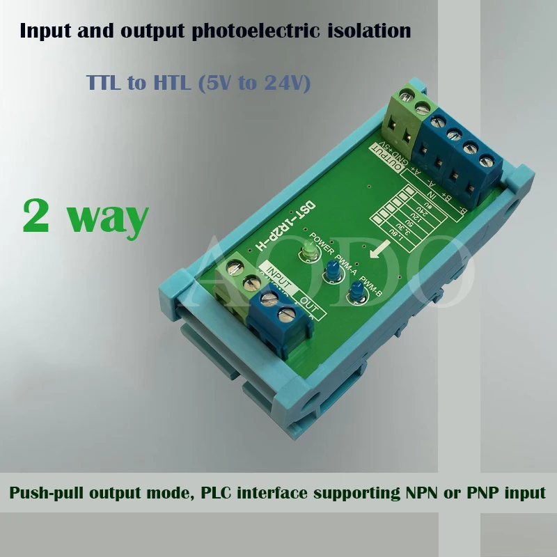 2-8 channel differential to collector encoder IO interface board signal conversion board servo encoder 2MHz connected to PLC