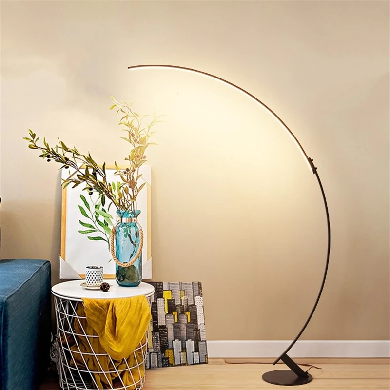 Nordic Simple Semicircle Floor Lamps Modern Creative Curve Art Desk Lamp Living Room Line Standing Lights Bedroom Bedside Lampmp