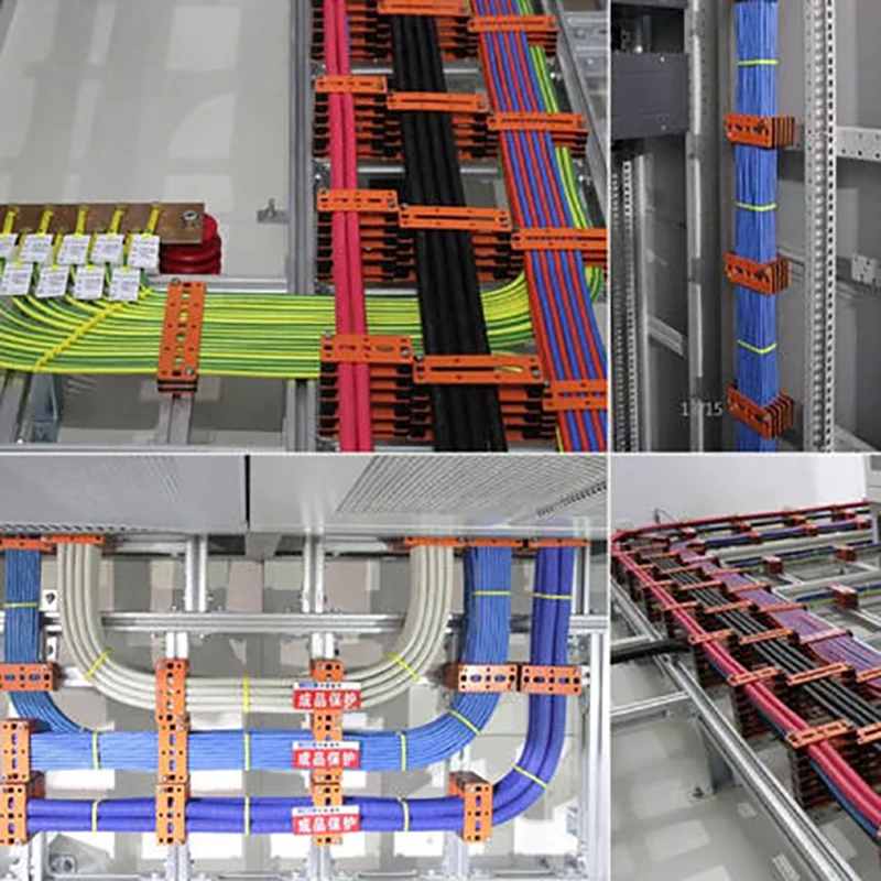 4 stücke Multi Farbe hochwertige Stahl Multi-Loch Draht Fixierer Netzwerk kabel/Stromkabel Kabelbaum Management ordentlich für Computerraum