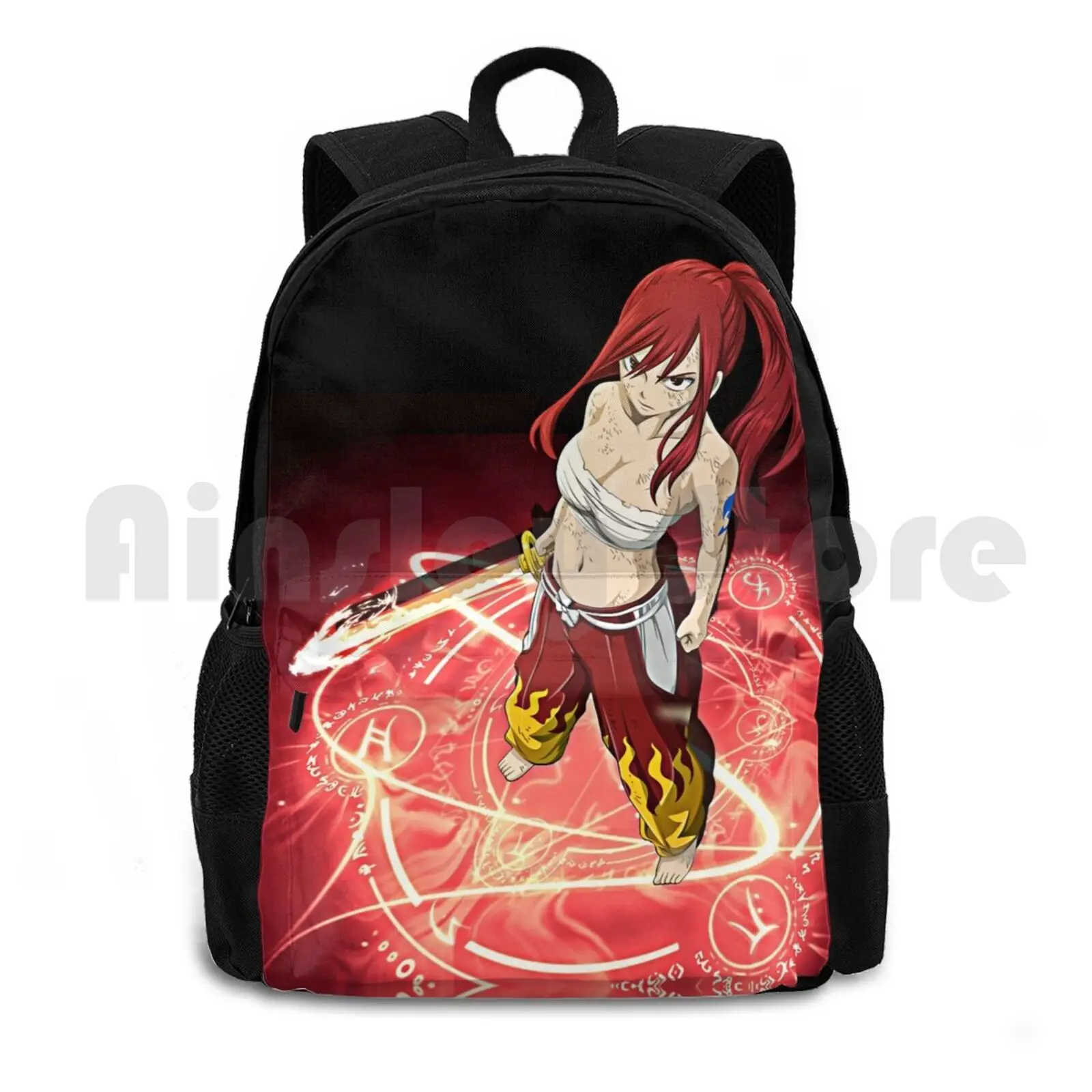 Erza Scarlet Outdoor Hiking Backpack Riding Climbing Sports Bag Hero Gray Man Anime Animation Manga Shonen