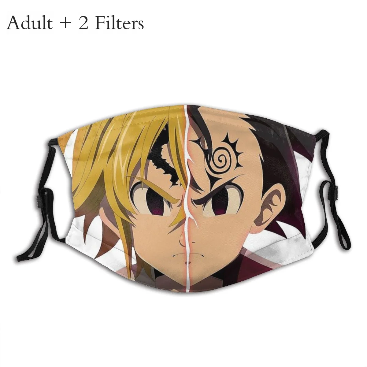 Meliodas And Zeldris Unisex Dust-proof Mouth Cover Mask Seven Deadly Sins Meliodas Fantasy Adventure Comics With Filters