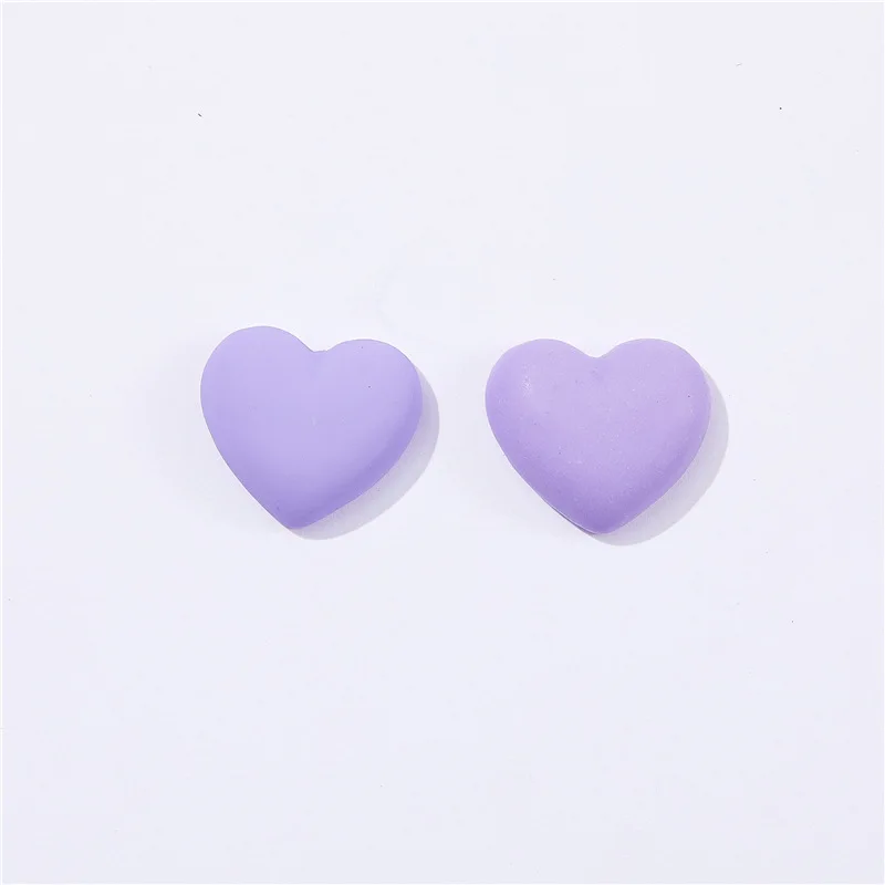 20-50Pcs Solid Color Mini Love Heart Flat Back Resin Girl Hairpin Earrings Phone Crafts Accessories Patch DIY Scrapbook Applique