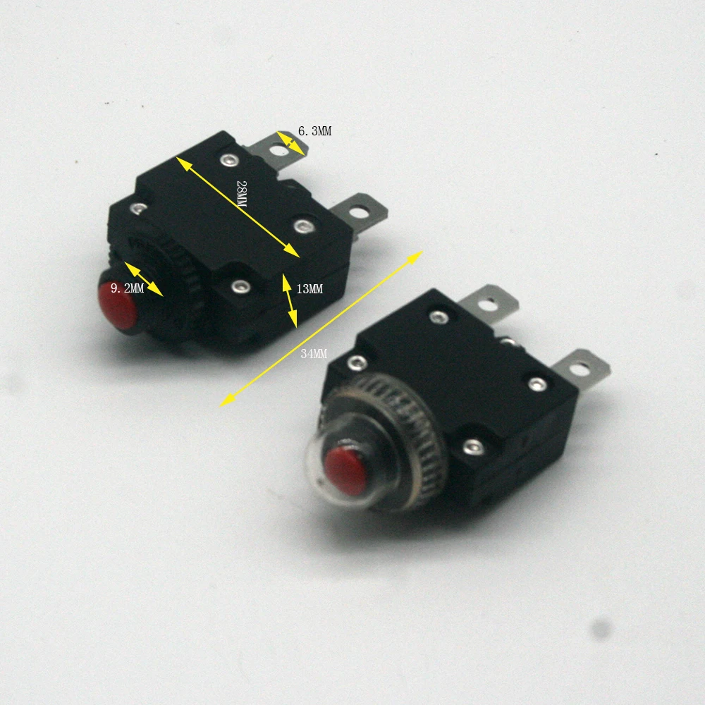 1pcs 2A 3A 5A 6A 8A 10A 15A 20A 25A 30A Circuit Breaker Overload Protector Switch Fuse Overload Overcurrent Reset Insurance