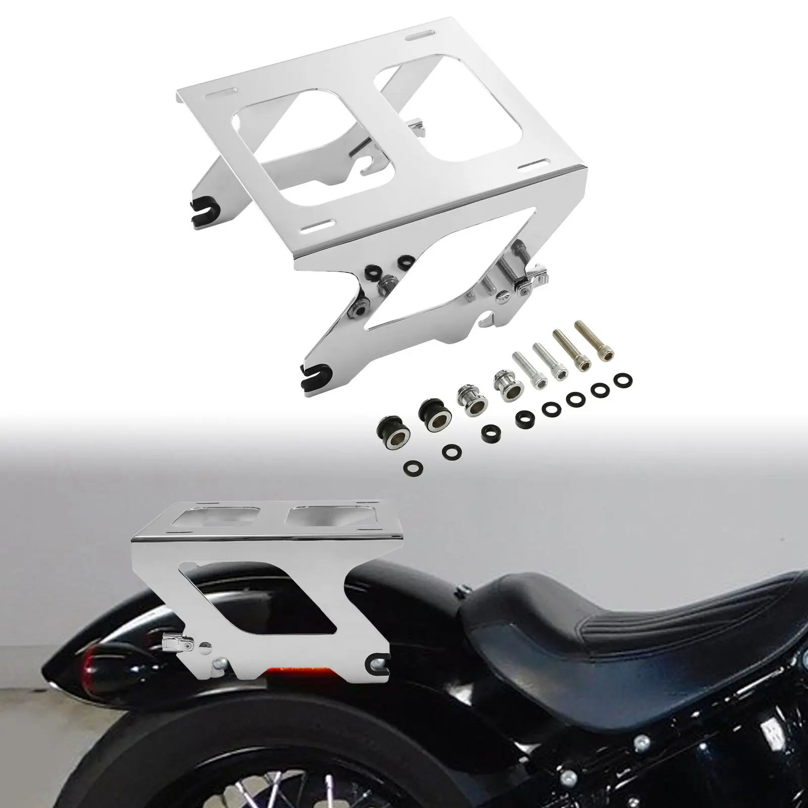 

Motorcycle Detachable Luggage Mounting Rack For Harley Softail Heritage Classic Deluxe Street Bob FXST FXBB FLSL FLHCS 2018-2023