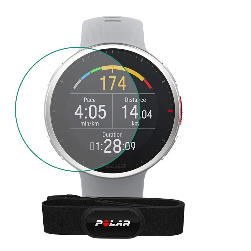 Smartwatch الزجاج المقسى واضح طبقة رقيقة واقية الحرس ل القطبية فانتاج V2 الرياضة ساعة شاشة الكريستال السائل كامل واقي للشاشة غطاء