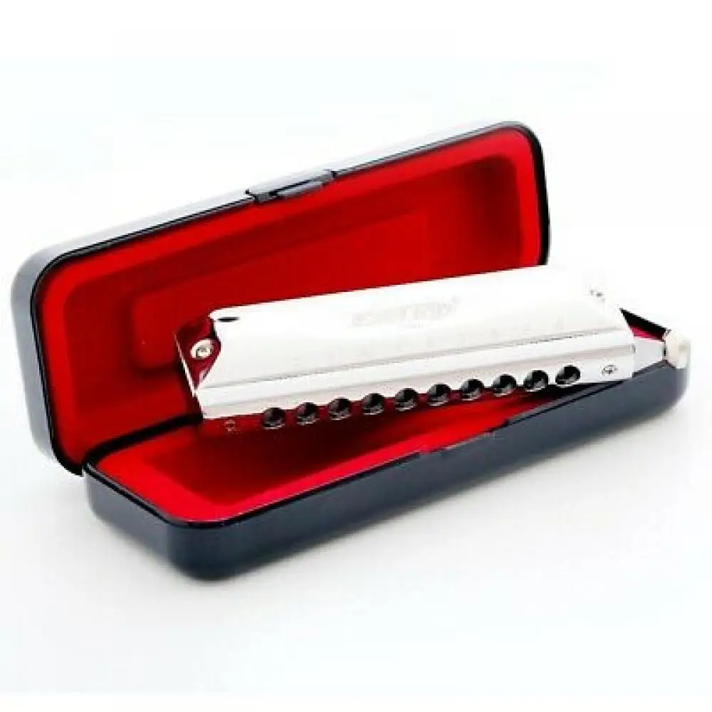 Easttop T10-40 10 Hole 40 Tones Chromatische Harmonica Pure Dikke Sleutel Van C Beginner 10 Gaten 40 Tones Chromatische Harmonica