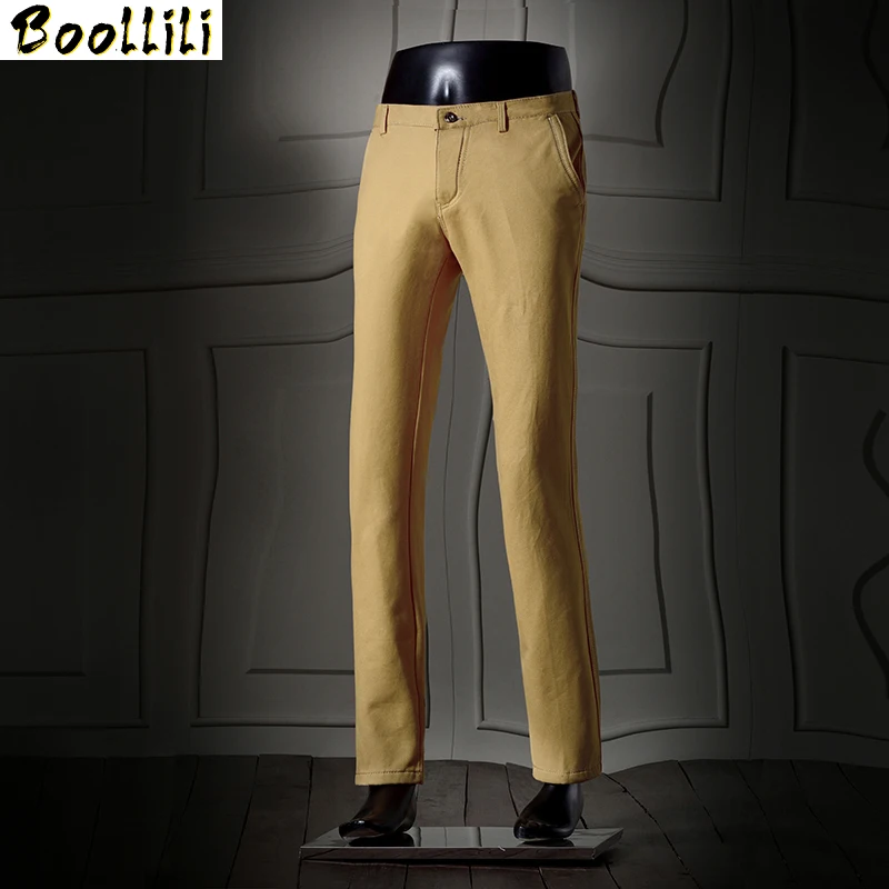 

Suit Pants Business For Men Autumn Winter Casual Thick Fleece Warm Thin Skinny Classic Formal Long Slim Fit Trousers Male Cotton