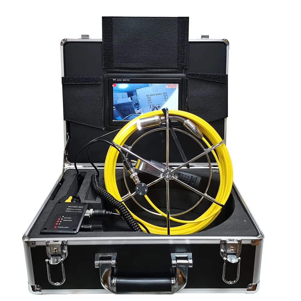 TP9200 23mm Mini Industrial Endoscope Camera 7inch TFT LCD Video Drain/Pipe Inspection System with Free 8GD Card DVR 20m Cable