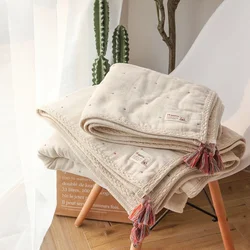 6-layer Organic Cotton Baby Blanket Stroller Kids Children Bedding Newborn Babies Accessories Bohemian Blankets Baby Bed Linen