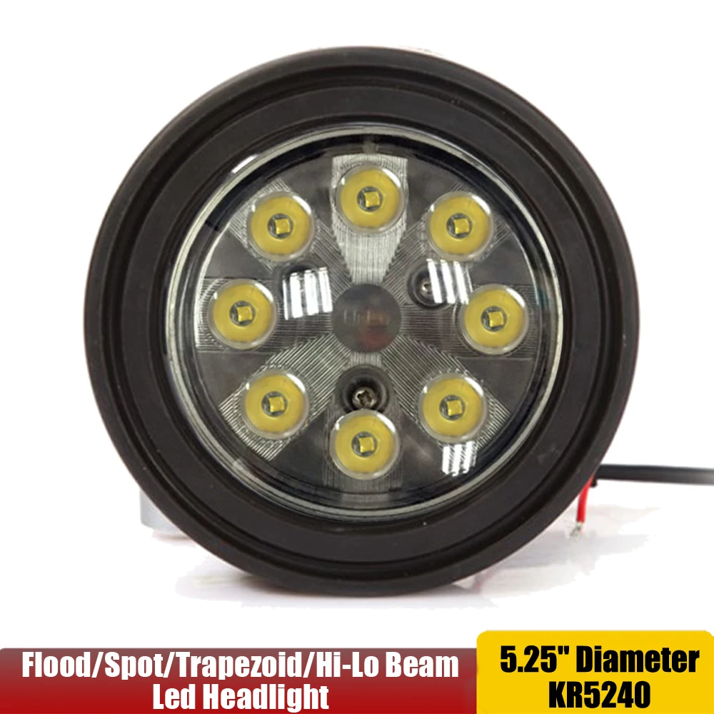 RE25126 Round 5.25Inch 24W Sealed Beam With Screw Connection For Case IH 1256,1456,1466,1468,1486,1566,1568,1586,2504+ x1Pc