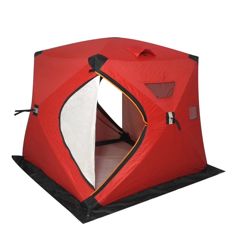 Automatic Ice Fishing Cotton Thickened Winter Outdoor Camping, Warm Snow-proof and Cold Protection Tent, 2-3 Person Use