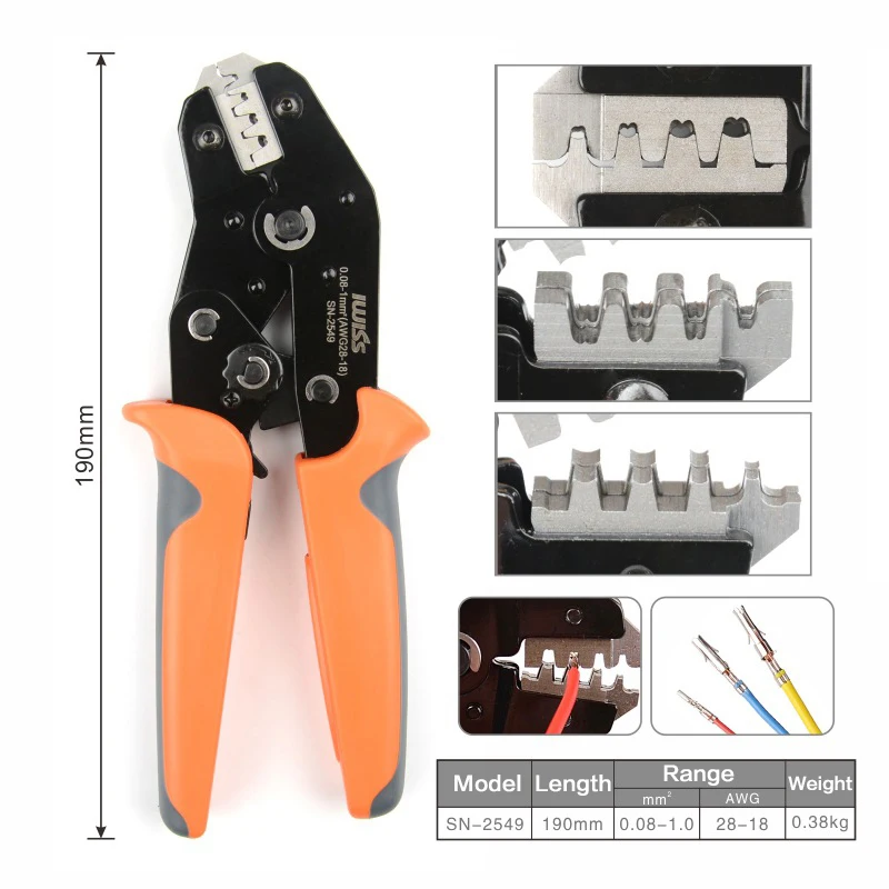 alicate de crimpagem para conector servo conector d sub multi ferramentas ph 20 25 xh jst sn2549 sn 28b mais sn01bm 01