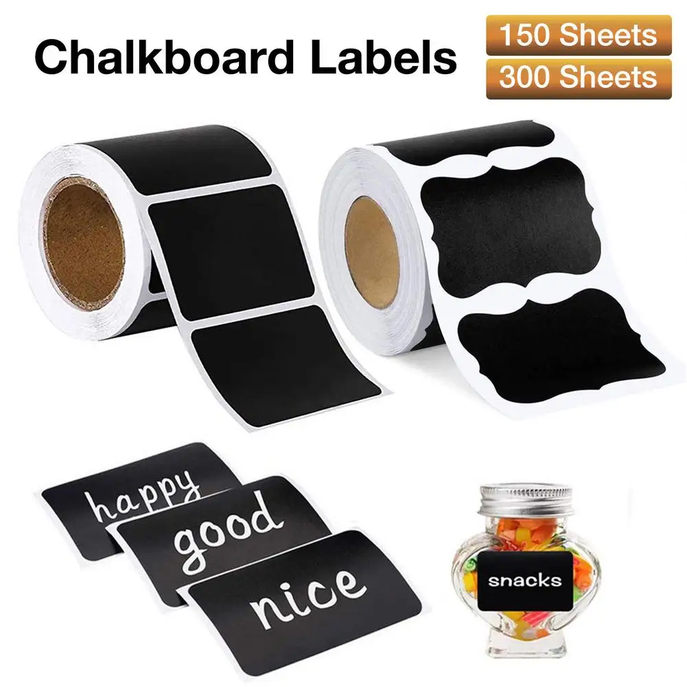 Blackboard Label Stickers Waterproof Removable Pantry Chalkboard Kitchen Spices Stickers Jar Bottles Stickers For Cans