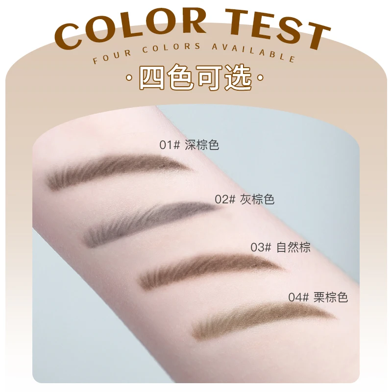 Eyebrow Pencil Makeup Eyebrow Enhancers Cosmetics Natural Long Lasting Tint Waterproof 4 Colors Wooden Eye Brow Pen with Brush