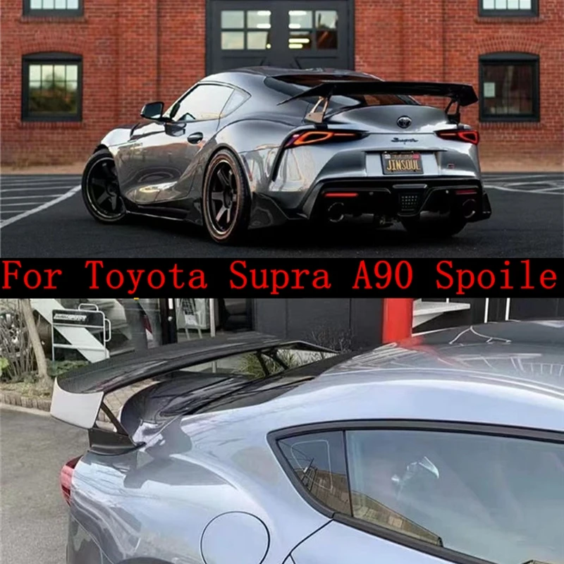 

Задний спойлер из углеродного волокна, губа для багажника GT Wing Для Toyota Supra GR A90 Coupe 2019 UP, Стайлинг автомобиля