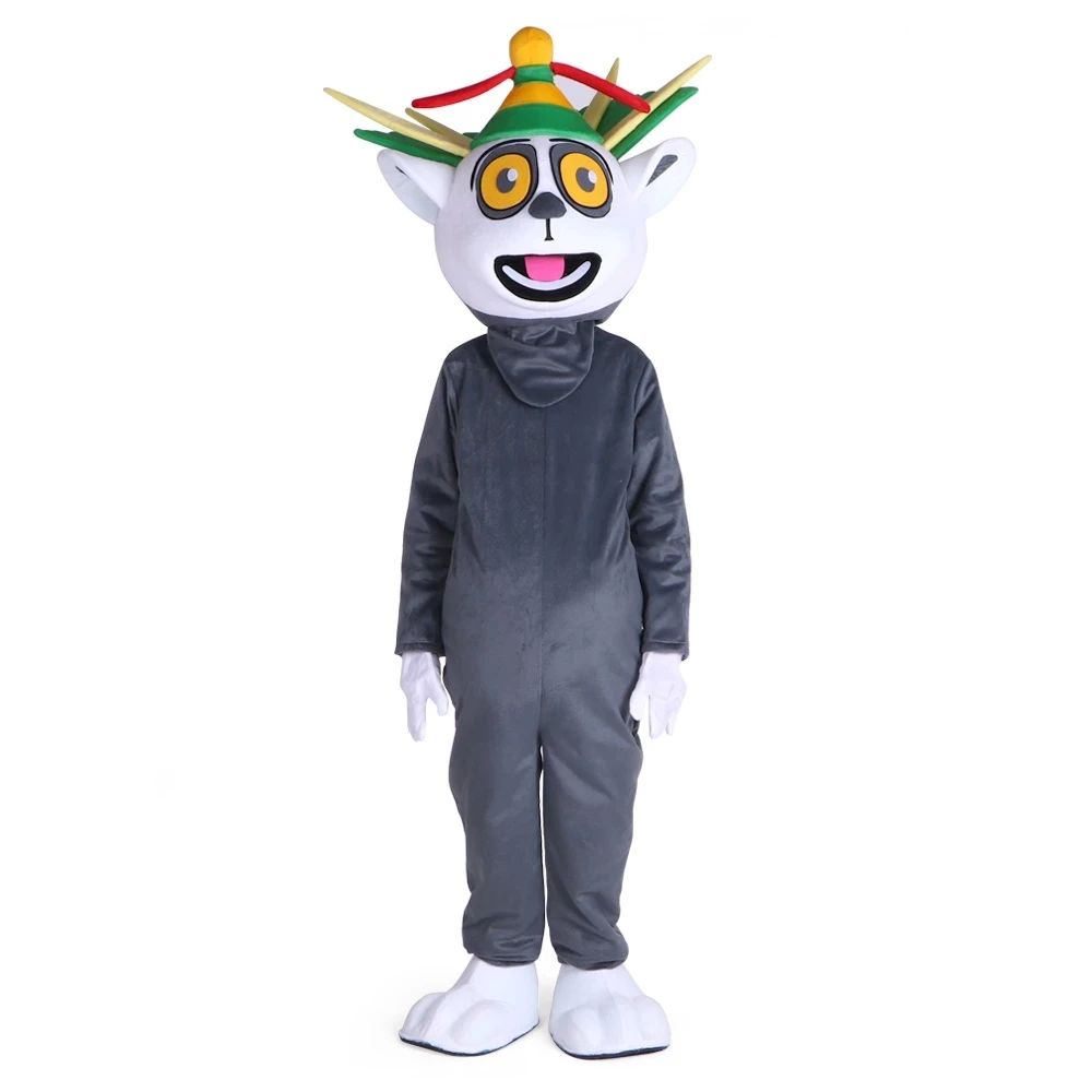 Erwachsene König Julian Lemur Cartoon Maskottchen Kostüm Mascotte Weihnachten Carvinal Party Für Halloween event leistung