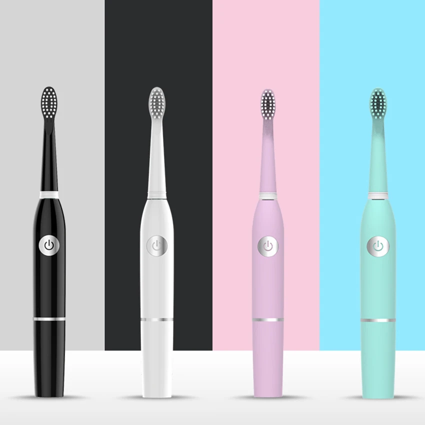 Electric Toothbrush for Adults, with 3 Extra Refill Head, 2 Minutes Built in Smart Timer, Battery Powered Toothbrush, 3 Modes