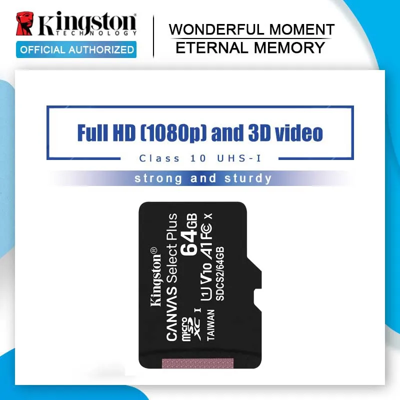 

Kingston mini Memory Card 256GB C10 Micro SD Card 16GB 32GB 64GB 128GB Class 10 U1 Flash TF Microsd Card for Smartphone Computer