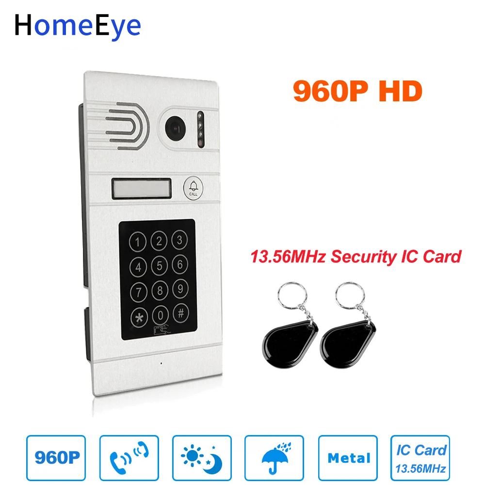 Tuya Smart Home App Remote Control WiFi IP Video Door Phone Video Intercom Access Control Motion Detection Code Keypad + IC Card