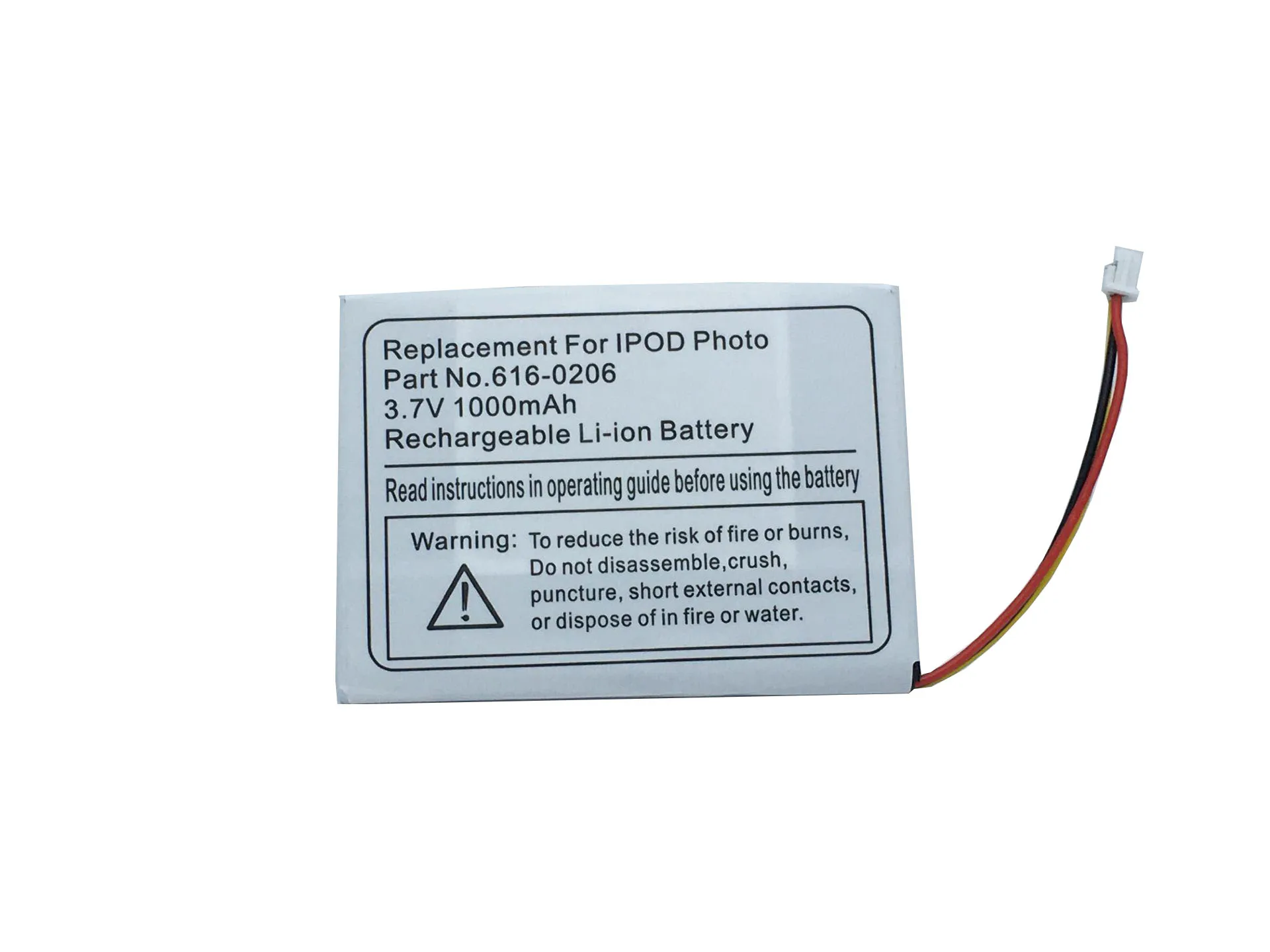 3.7V 1000mAh Li-ion battery 616-0206 Replacement For ipod Classic 4th Gen / Photo U2 A1059 20 40GB  Battery+Tool  Kit