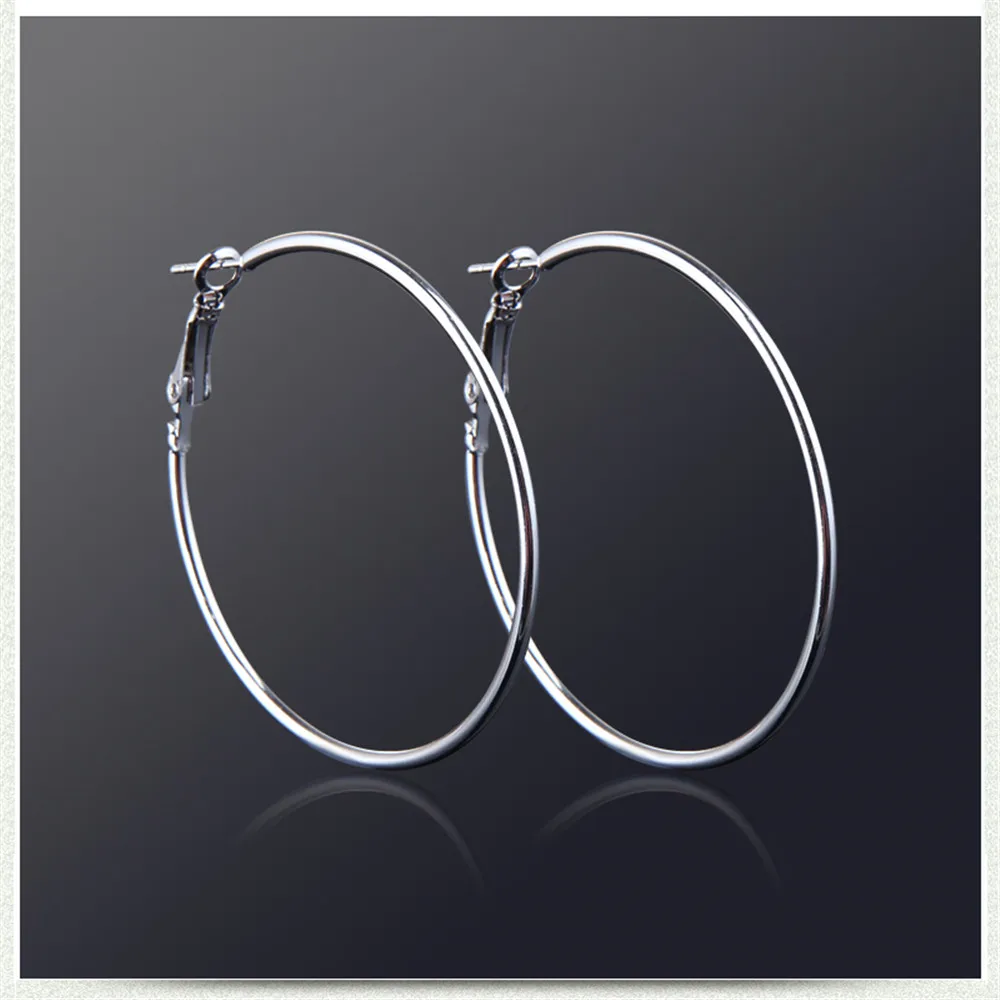stainless steel hoop earrings for women simple big round moda feminina charm 2020 brincos para as mulheres aros mujer jewelry