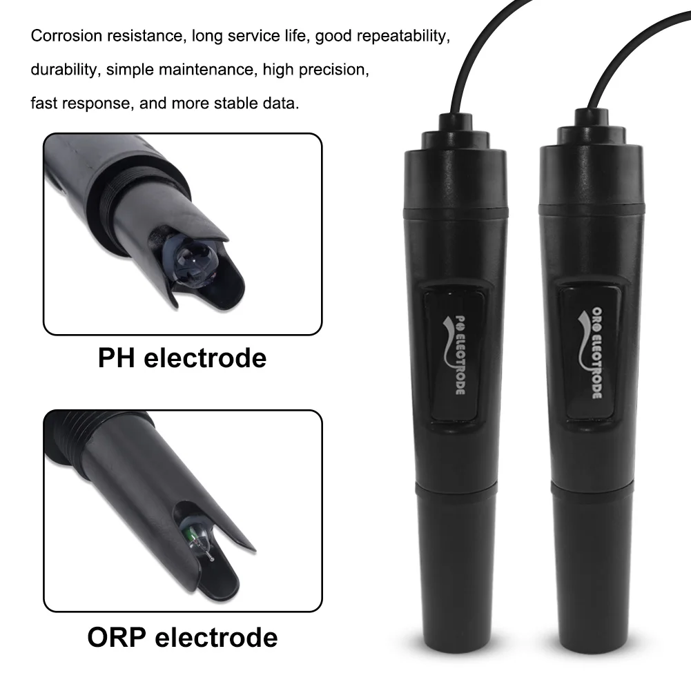 Digital 2&1 PH ORP Monitor Redox Controller w/ Output Power Relay  for Aquarium Hydroponics Plant Pool Spa BNC Replaceable probe