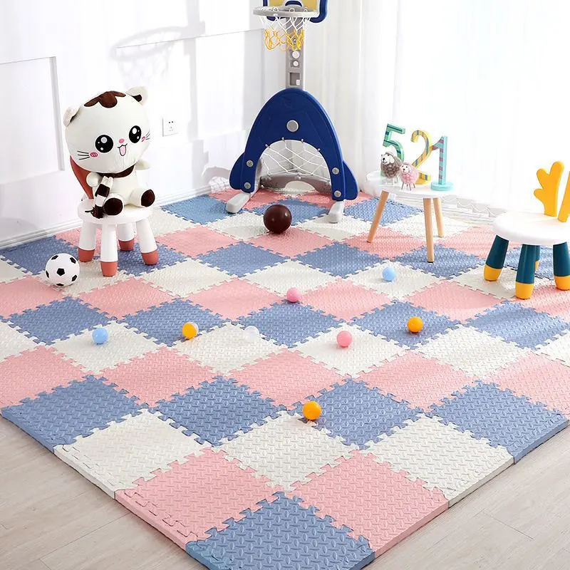 Ultimo colore Baby Foam Crawling Mat bambini EVA giocattoli educativi bambini Soft Floor Game Mat Chain Fitness Brick Gym Game Carpet