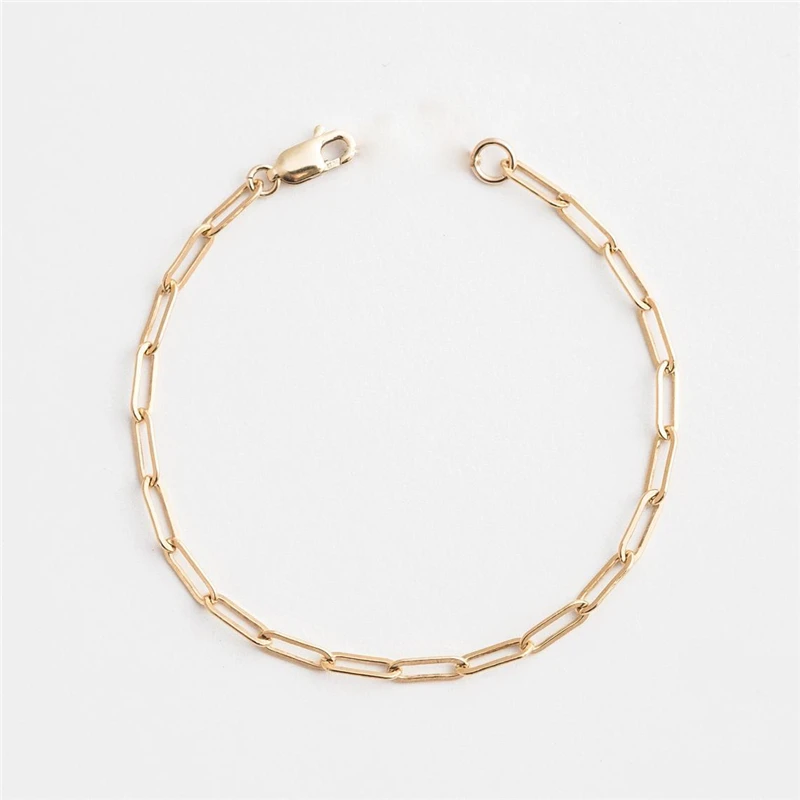 14K złota wypełniona bransoletka łańcuszkowa ręcznie robiona biżuteria Boho Charms bransoletki Vintage obrączki dla kobiet prezent dla druhny