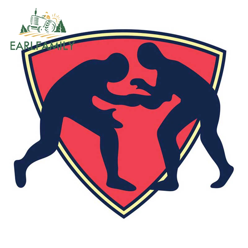 EARLFAMILY 13cm x 11.2cm for Wrestling Logo Car Stickers Waterproof Creative Decals Vinyl Simple Surfboard Decor Car Goods