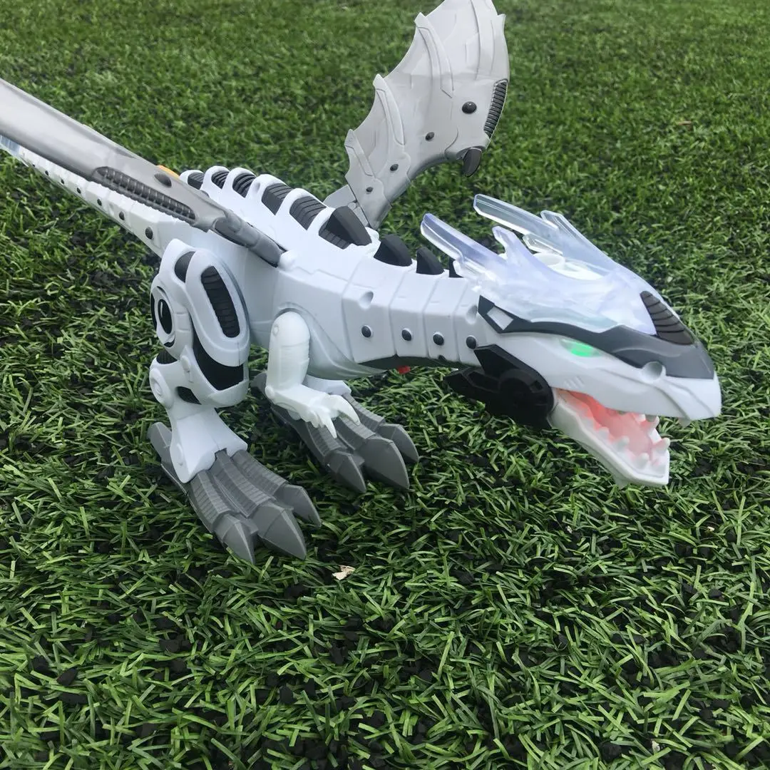 Robot Dinosaur Toy Large Spray Mechanical Dinosaurs With WIng Electronic Animal Model Electric Dinosaurio Pterosaurs Kids Gift