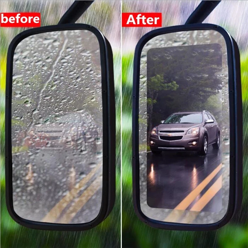 2 peças grande caminhão retrovisor carro espelho de proteção filme claro anti-nevoeiro ônibus impermeável filme universal tela cheia adesivos