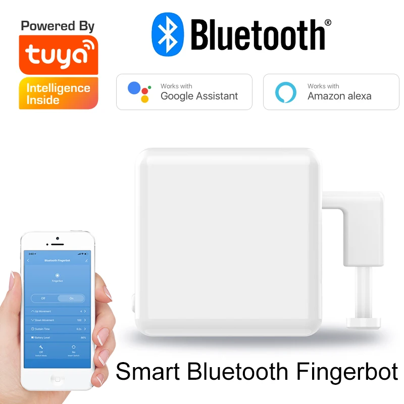 Tuya Smart Bluetooth interruttore a pulsante pulsante Pusher telecomando Smart Life App controllo vocale tramite Alexa, Google Assistant