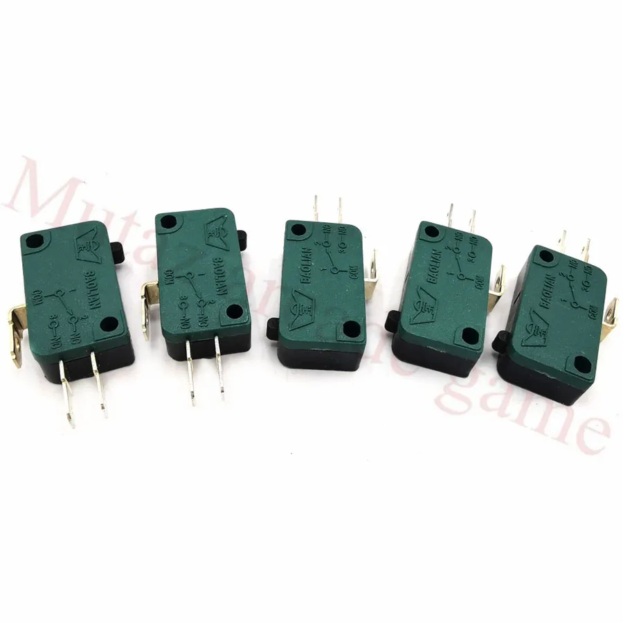 20 Pcs/Lot Arcade Baolian Push Button Microswitch 4.8mm Happ push button Micro Switch SPDT 1 NO 1 NC Momentary limit microswitch