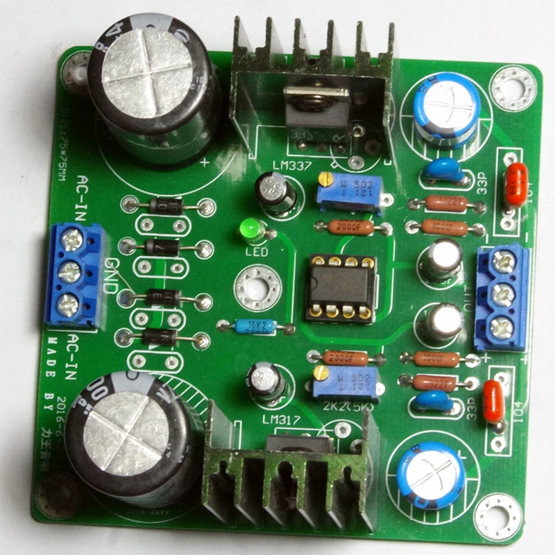 Kyyslb LM317 ac 12-24v熱精密調整可能な安定化電源ボードアクティブサーボ電源完成ボードキット