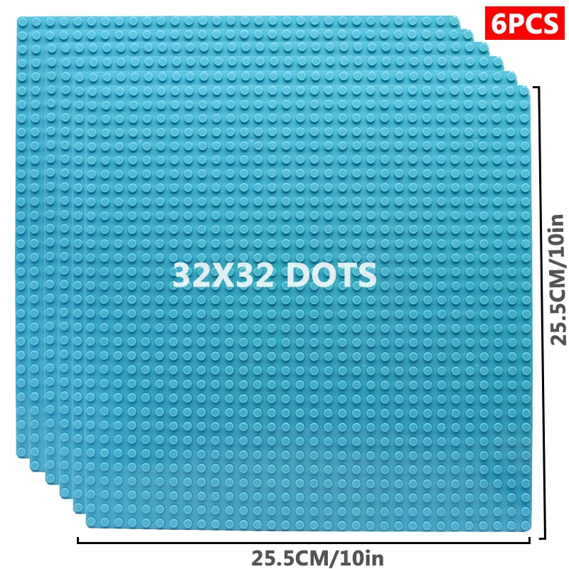6 stks/set Bodemplaat 32*32 32*16 Studs Klassieke Figuren Bouwstenen Platen Bricks Grondplaat Blokken Kinderen speelgoed Voor Kid Geschenken