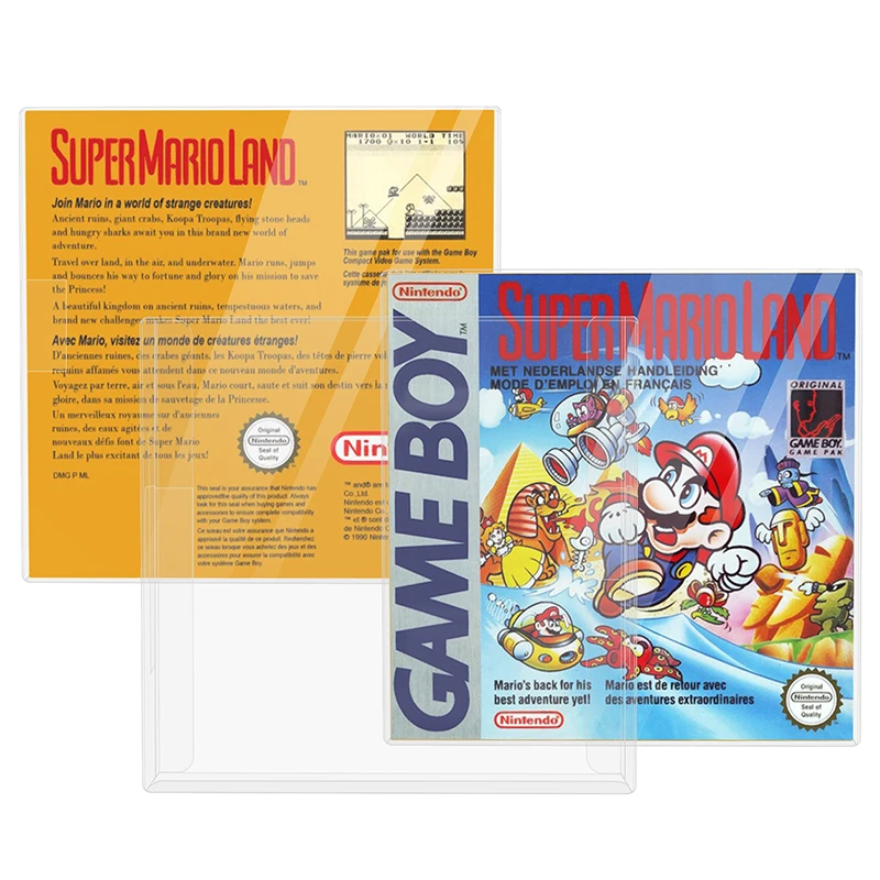 10pcs/Lot Clear  Plastic Box Protector Case Sleeve Cover For Nintendo Game Boy Color and Advanced Games GBA GBC CIB Display Box